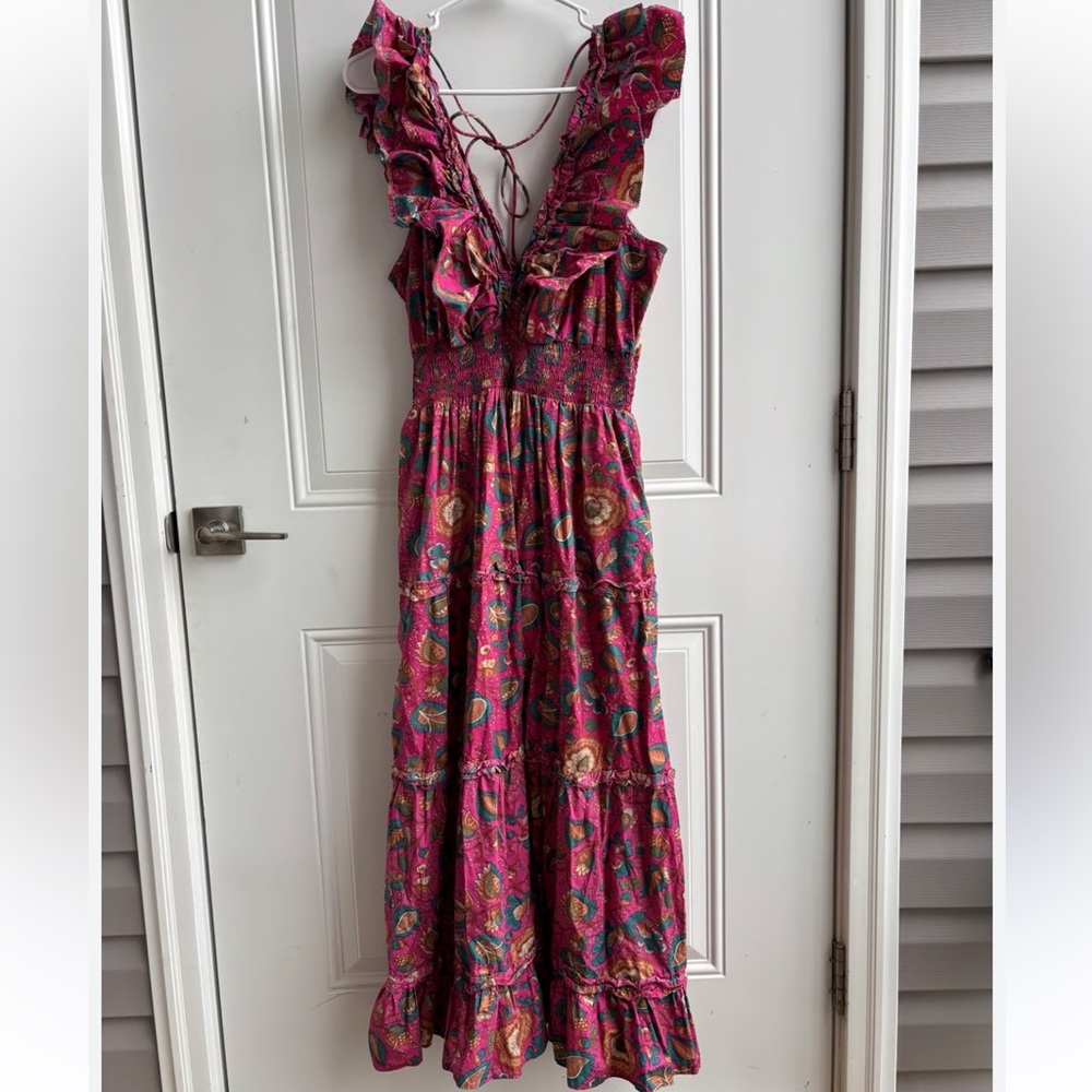 House of Harlow 1960 Pink Paisley Maxi Dress - M - Picture 3 of 3